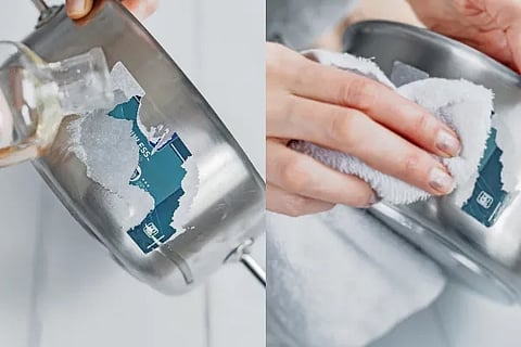 how to remove stickers easily on steel and glass items