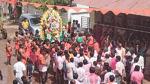 gods feliciation in muddaballi village by devotees
