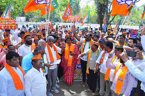 ರಾಜ್ಯ ಸರ್ಕಾರ ದಲಿತ ವಿರೋಧಿ ನೀತಿ ಖಂಡಿಸಿ ಬಿಜೆಪಿ ಪ್ರತಿಭಟನೆ