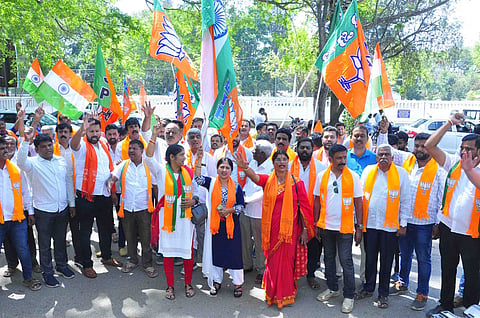 ಪಾಕಿಸ್ತಾನಕ್ಕೆ ಜಿಂದಾಬಾದ್ ಘೋಷಣೆ: ಕ್ರಮಕ್ಕೆ ಒತ್ತಾಯಿಸಿ ಬಿಜೆಪಿ ಕಾರ್ಯಕರ್ತರ ಪ್ರತಿಭಟನೆ