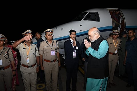Amit Shah arrived in Mysore early in the morning