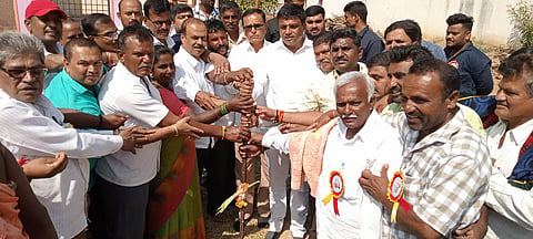 Development work started in Ganiga village mandya
