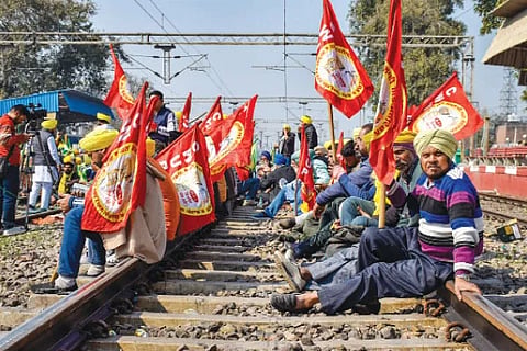 Farmers protest