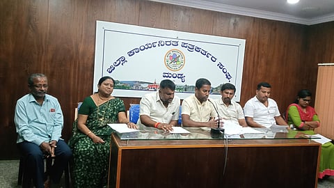 Gram Panchayat Members' Union Press Conference mandya