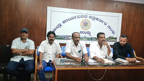 Keragodu Gram Panchayat President Naveen press conference mandya