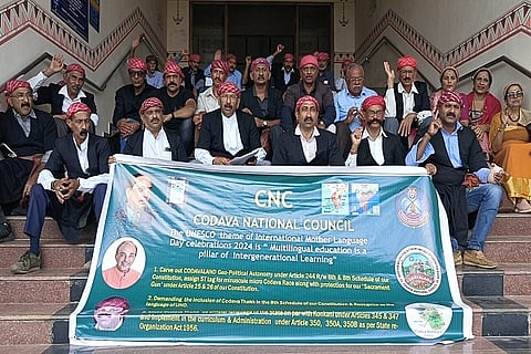 Mother Language Day background CNC protest