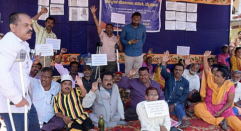 Protest by disabled persons