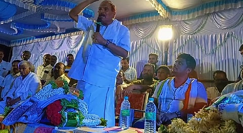 ಶ್ರೇಯಸ್ ಗೆದ್ದರೆ ನಾನು ಮಂತ್ರಿಯಾಗುವೆ: ಪ್ರಚಾರ ಸಭೆಯಲ್ಲಿ  ಶಿವಲಿಂಗೇಗೌಡ