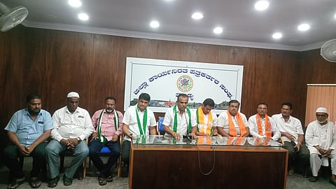 JDS leader press conference on workers' meeting mandya