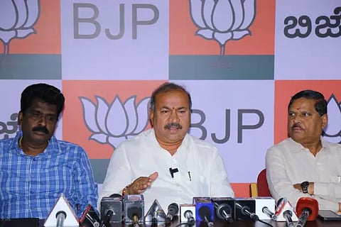 MLA Channabasappa press meet