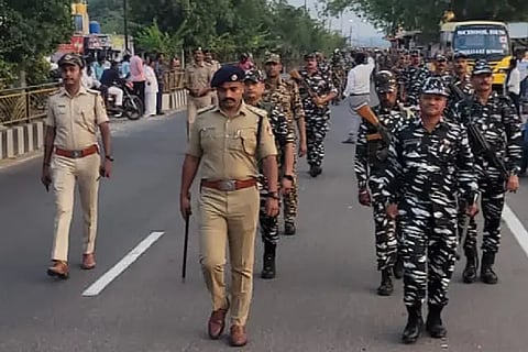 Muddebihal, March Past, Lok Sabha Elections, Paramilitary, Police,