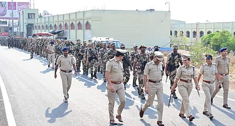 Parade by police