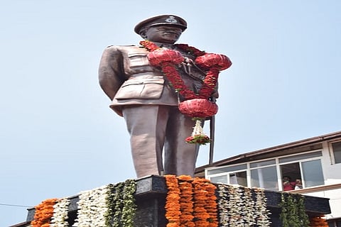 Restoration of Thimmaiah statue