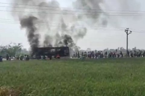bus fire