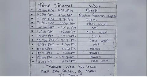 time table