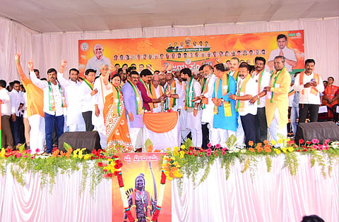 BJP campaign program in koppal ex cm bsy participated
