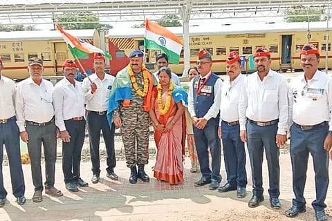 A warm welcome to the retired soldier