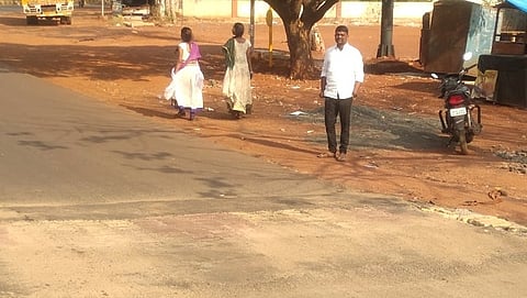 Road Speed Breaker At Near Noubad First Grade College Photo-1