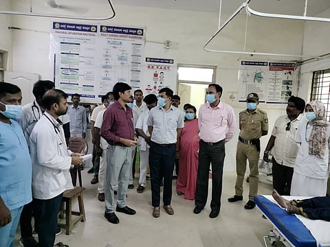 koppal DC visits district hospital and observe fecilities