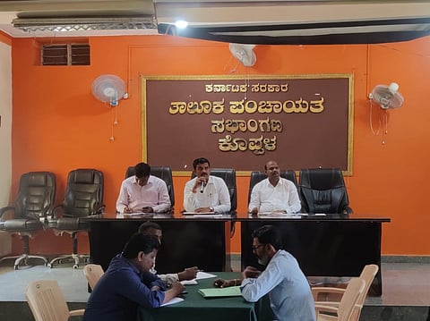 task fours meeting in koppal taluka panchayat tahasildara vittal chougala