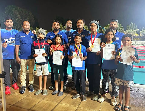 ರಾಜ್ಯಮಟ್ಟದ ಜೂನಿಯರ್ ಹಾಗೂ ಸಬ್ ಜೂನಿಯರ್ ವಿಭಾಗದ ಈಜು ಸ್ಪರ್ಧೆಯಲ್ಲಿ ಪದಕ ಪಡೆದ ಮೈಸೂರಿನ ಈಜು ಪಟುಗಳು.
