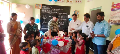 Anganwadi center reopened in the district Mandya