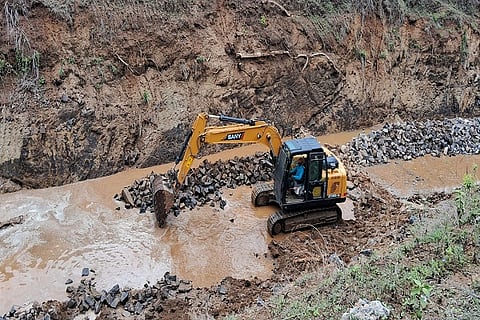 Stop water leakage in Harangi