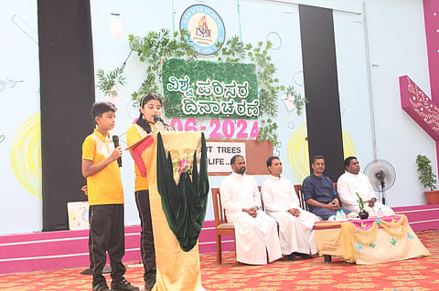 environment day celebration in koppal sfs school