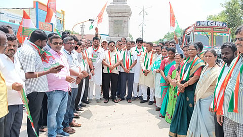 congress workers celebration in koppal chanrashekhar patil wins in MLc election