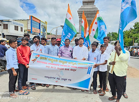 NEET exam scam NSUI protest in Koppal