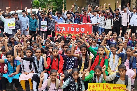 AIDSO PROTEST NEET