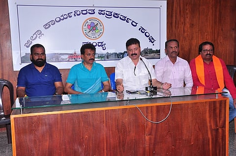 BJP state spokesperson press conference Mandya