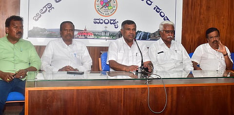 Congress candidate Maritibbe Gowda press conference Mandya