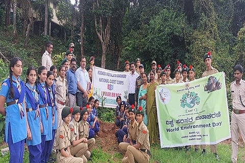 Environment day celebration at Kodagu Vidyalaya