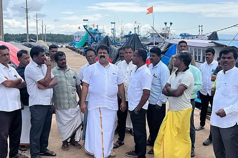Minister Mankal Vaidya Inspection port