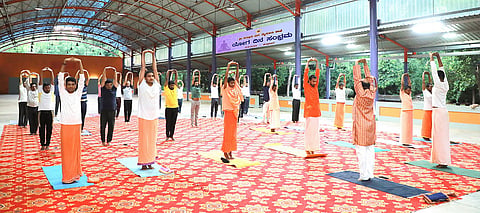 Yoga Day celebration at Sri Sattur Mutt