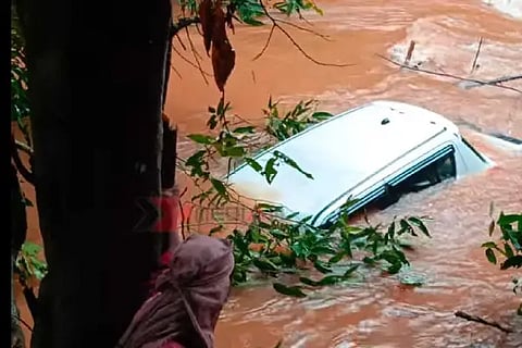 car in stream