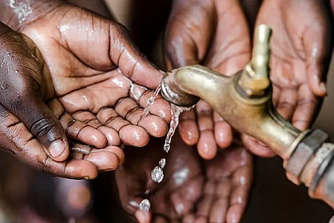 drinking water