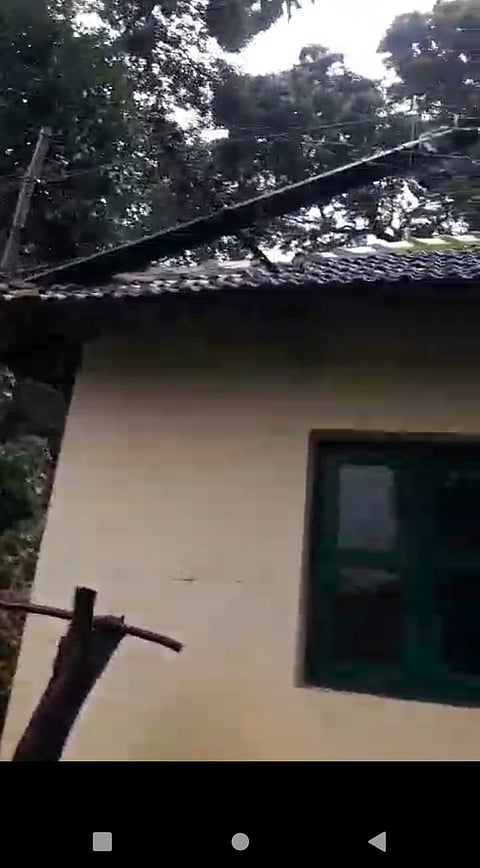 ಮನೆ ಮೇಲೆ ಮರ ಬಿದ್ದು ಹಾನಿ