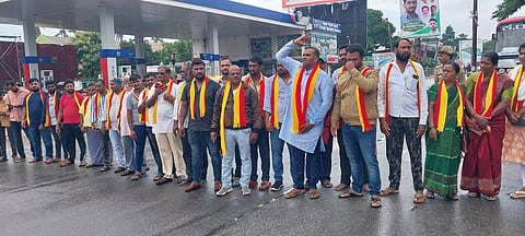 Kannada Sena Cauvery protest Mandya