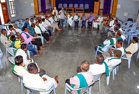 Meeting against trail blast Mandya