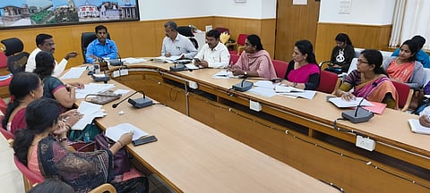 Meeting with Agriculture and Revenue Department officials Mandya