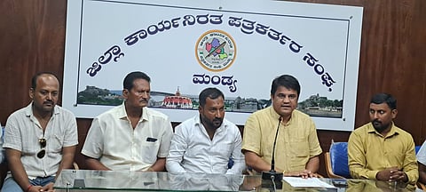 Press conference on Kempegowda Jayanti mandya