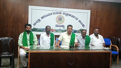 Raitha Sangh press conference Mandya