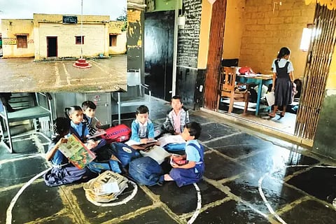 School and Anganwadi in one building
