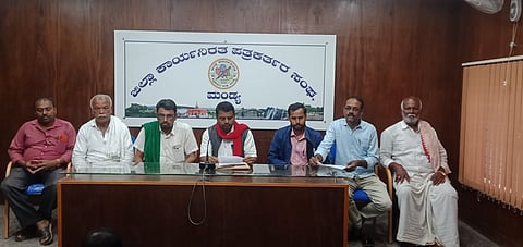 Sugarcane Growers Association press conference Mandya