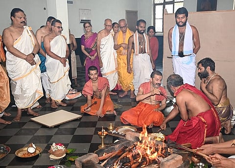 Tapta Mudradharana at Sri Krishnadham Mysore
