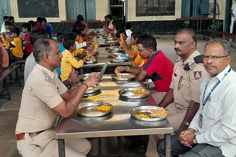 The khaki force came down to check the quality of the hostel!