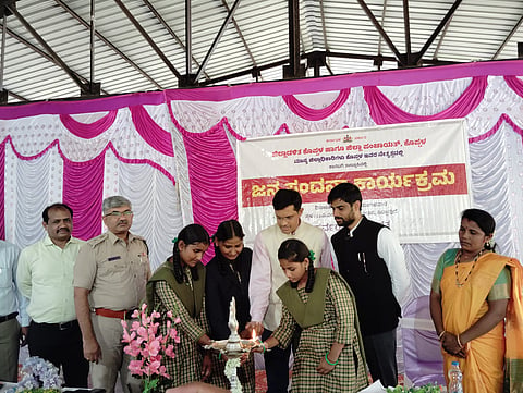public meet in siddapura koppal dc naleen athul
