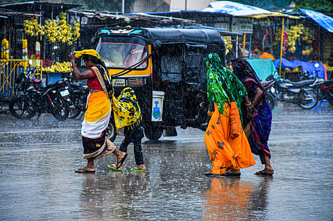 raining in koppal city and villages